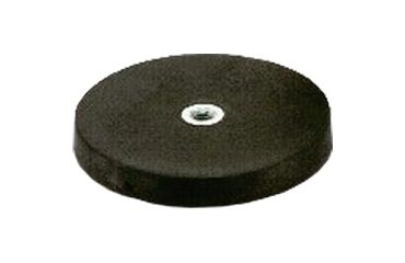 ゴム ホルダ付マグネット - ゴムジャケットタイプ めねじ付き(ネオジム Niメッキ)(丸平板形ホルダ) JRN-ND